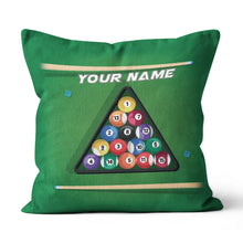 Load image into Gallery viewer, Billiard Stick And Pool Balls Pillow Custom Throw Pillow Billiards Gifts VHM0853