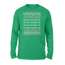Load image into Gallery viewer, Personalized Ugly Christmas Any Text Funny Christmas Long sleeve - FSD981