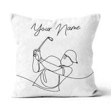 Load image into Gallery viewer, Line Draw Golfer Custom Pillow Personalized Basic Golf Gifts For Golfer LDT1123