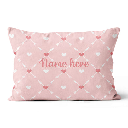 Archery Arrows Custom Name Pink Throw Pillow Best Valentine Pillow Gifts TDM0912