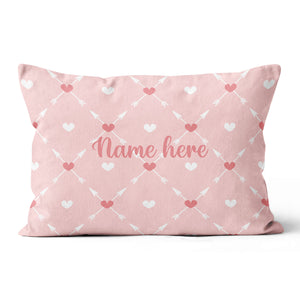 Archery Arrows Custom Name Pink Throw Pillow Best Valentine Pillow Gifts TDM0912