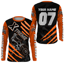 Load image into Gallery viewer, Xtreme Motocross kid&amp;adult custom UV orange MX jersey biker racing shirt motorcycle long sleeves PDT224