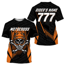 Load image into Gallery viewer, Motocross kid men women orange jersey personalized UPF30+ dirt bike for youth off-road motorcycle PDT52