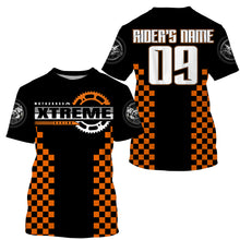 Load image into Gallery viewer, Orange Motocross jersey custom kid men women UPF30+ dirt bike riding extreme MX shirt motorcycle PDT94