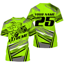 Load image into Gallery viewer, Green MX custom jersey UV protective youth kid adult extreme racing dirt bike motorcycle shirt PDT86