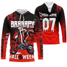 Load image into Gallery viewer, Braaapy Halloween personalized motocross jersey UPF30+ kids men women dirt bike costume for bikers NMS1042