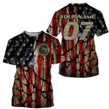 Load image into Gallery viewer, Adult&amp;Kid custom Motocross jersey UPF30+ No Guts No Glory American flag MX dirt bike racewear| NMS926