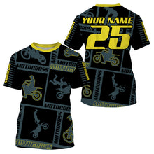 Load image into Gallery viewer, Kid adult youth Motocross jersey UPF30+ MX racing blue off-road shirt dirt bike extreme motorcycle PDT113