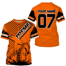 Load image into Gallery viewer, Custom orange MX jersey shirt UV protective extreme kid adult motocross bike racing motorcycle PDT37