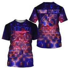 Load image into Gallery viewer, Motocross kid men women purple dirt bike jersey personalized UPF30+ MX shirt racing motorcycle PDT22