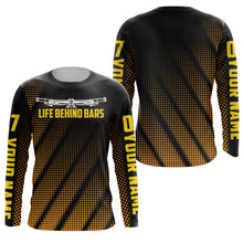 Load image into Gallery viewer, Life behind bars Mountain bike jersey Custom UPF30+ adult kid MTB jersey Yellow cycling shirt| SLC39