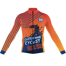 Load image into Gallery viewer, Live to ride Custom mens cycling jersey UPF50+ Road biking tops Bicycle clothes with 3 pockets| SLC05