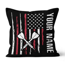 Load image into Gallery viewer, Retro American Flag Darts Pillow Custom Patriotic Darts Player Gifts LDT1102
