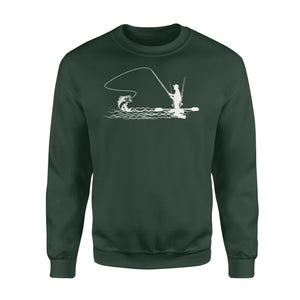 Kayak bass fishing shirt for men, women, Largemouth Bass fishing Sweatshirt - NQSD261