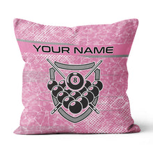 Load image into Gallery viewer, Personalized Pink Billiard 8 Ball Pillow Custom Pool Balls Pillow Gifts VHM0865