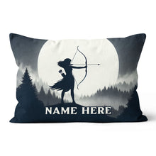 Load image into Gallery viewer, Personalized Pillows Archery Player With Moon, Custom Name Archery Gifts TDM0848
