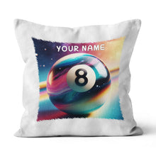 Load image into Gallery viewer, Personalized Colorful 8 Ball Billiard Throw Pillow Custom Billiard Gifts VHM0904