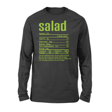 Load image into Gallery viewer, Salad nutritional facts happy thanksgiving funny shirts - Standard Long Sleeve