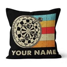 Load image into Gallery viewer, Colorful Retro Dartboard Pillow Personalized Darts Gifts For Dart Player LDT1103