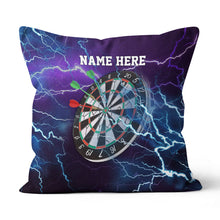 Load image into Gallery viewer, Purple Thunder Lightning Custom Dart Pillow Personalized Darts Gifts LDT1183