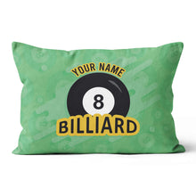 Load image into Gallery viewer, Personalized Green 8 Ball Billiards Pillow Custom Gifts For Pool Players VHM0844