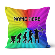 Load image into Gallery viewer, Personalized Funny Archery Evolution Pillow, Archery Colorful Pillows TDM0897