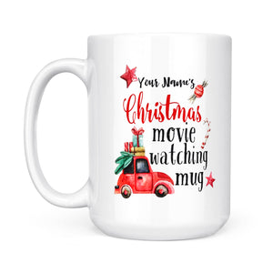 Personalized Christmas Mug, Christmas Movie Watching Mug , Personalized Family Christmas Mugs, Holiday Mugs, Xmas Mugs NQSD6