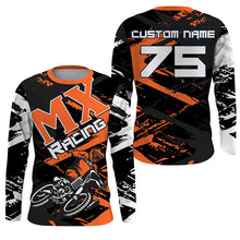 Load image into Gallery viewer, Orange Motocross Jersey Custom Dirt Bike Shirt UPF30+ Kid Men Women MX Racing Off-Road Racewear PDT376