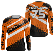 Load image into Gallery viewer, Motocross racing personalized jersey UFP30+ adult kid dirt bike off-road long sleeves shirt NMS1084