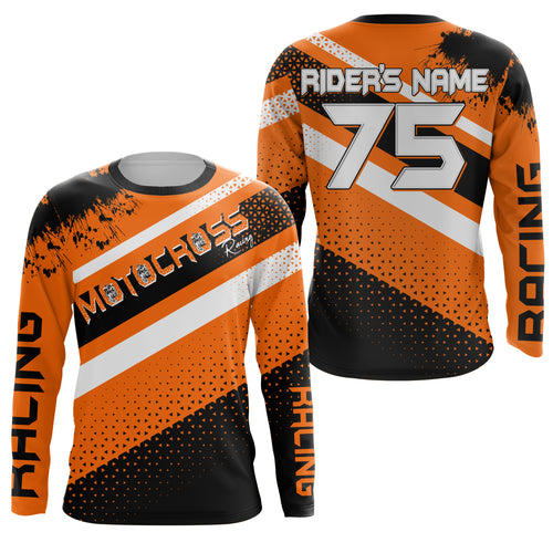 Motocross racing personalized jersey UFP30+ adult kid dirt bike off-road long sleeves shirt NMS1084