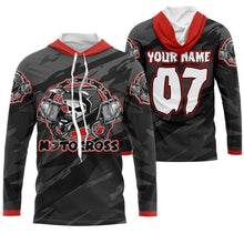 Load image into Gallery viewer, Motocross jersey black custom UPF30+ xtreme skull MX racing biker shirt motorcycle shirt PDT18