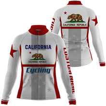 Load image into Gallery viewer, California men &amp; women Cycling jersey with 3 pockets UPF50+ bike shirt full zip MTB BMX gear| SLC157