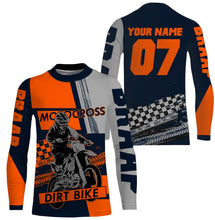 Load image into Gallery viewer, Custom orange motocross jersey UV protective kid&amp;adult dirt bike MX racing off-road long sleeve| NMS901