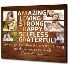 Load image into Gallery viewer, Personalized Mothers Day Canvas Photo Collage, Mother's Day Gift for Mommy Birthday Christmas N2533
