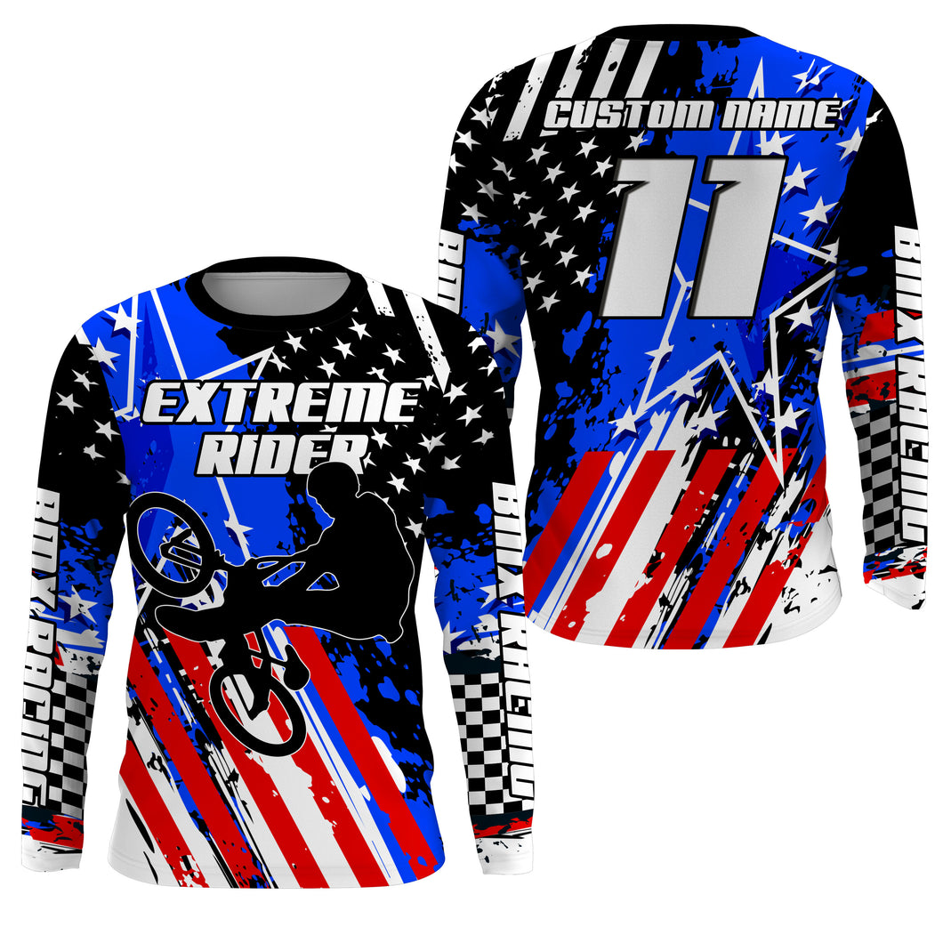 Personalized BMX jersey Adult kid American bike shirts UPF30+ bicycle clothes USA Cycling gear| SLC81