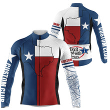 Load image into Gallery viewer, Texas flag Men&#39;s cycling jersey - Bike shirt with full zipper 3-rear pockets MTB BMX cycle gear| SLC141