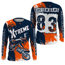 Load image into Gallery viewer, White personalized Motocross jersey adult&amp;kid dirt bike shirt UV protective MX xtreme motorcycle PDT20