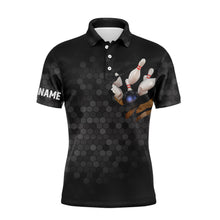 Load image into Gallery viewer, Skull Polo Bowling Shirt for Men Bowlers, Personalized Cool Bowling Jersey I Don&#39;t Give A Split NBP36