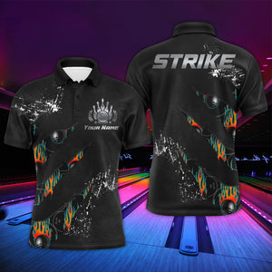 Custom Polo Bowling Shirt for Men, Strike Men Bowlers Jersey Short Sleeve NBP103