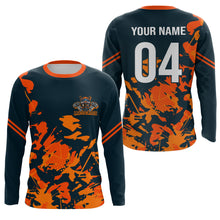 Load image into Gallery viewer, Custom Motocross Jersey Orange UPF30+ Youth Men Women Xtreme Dirt Bike Racing Shirt NMS1337