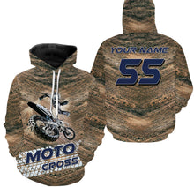 Load image into Gallery viewer, Motocross Rider Personalized Long Sleeves, Hoodie, T-shirt, All Over Printed Motorcycle Off-road Dirt Racing Shirt| NMS300