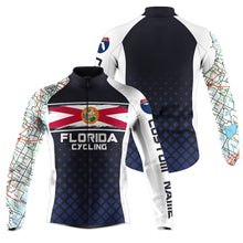 Load image into Gallery viewer, Florida Men &amp; Women cycling jersey with 3 pockets UPF50+ full zip bike shirt MTB BMX race gear| SLC161