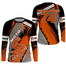 Load image into Gallery viewer, Custom orange motocross jersey UV protect kid&amp;adult dirt bike extreme MotoX off-road long sleeve| NMS885