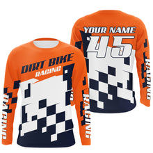 Load image into Gallery viewer, Motocross jersey men women youth personalized UV orange dirt bike racing off-road MX riding shirt PDT151