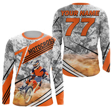 Load image into Gallery viewer, Custom bikers photo motocross jersey camouflage UPF30+ kids men women dirt bike motorcycle offroad NMS1029