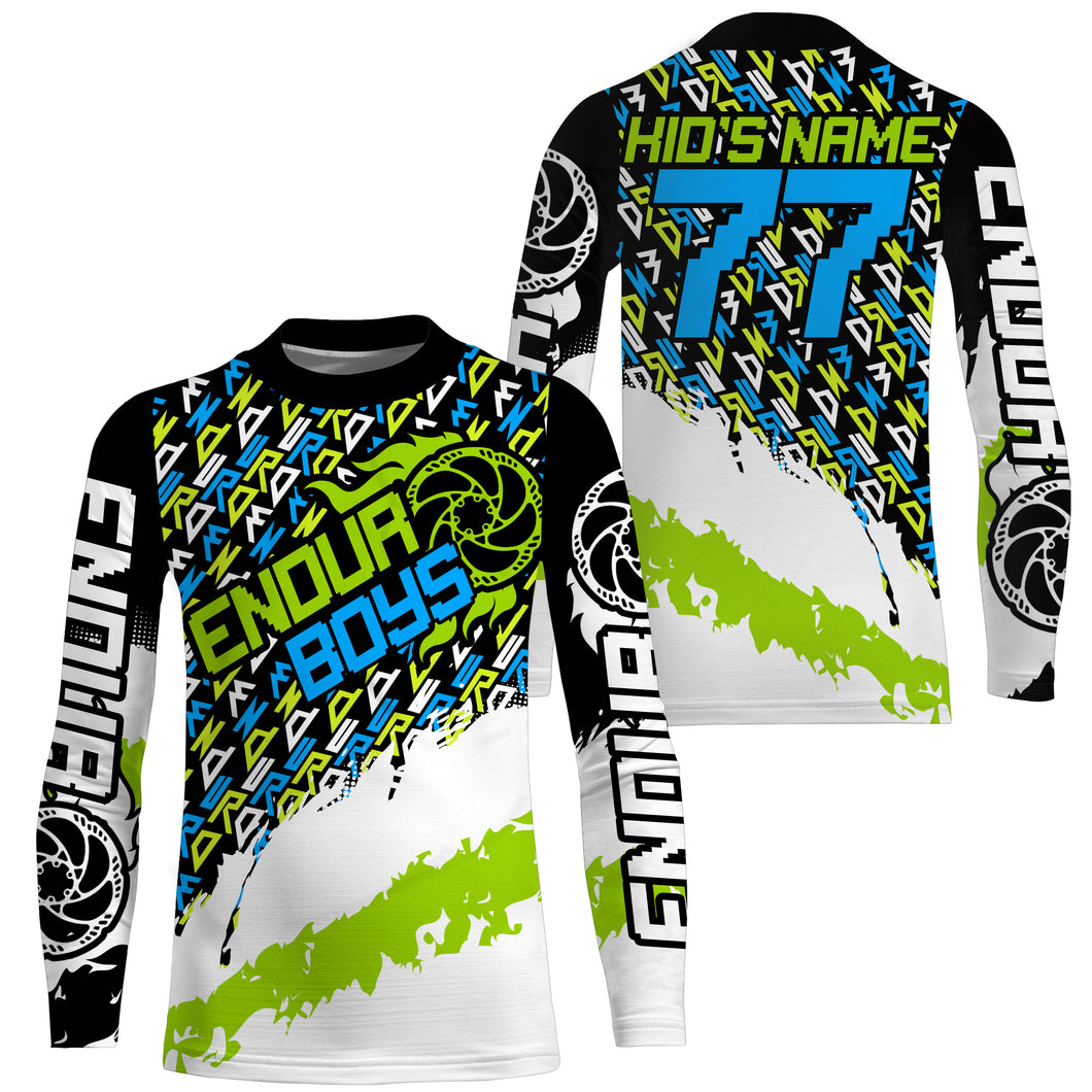 Enduro boys MTB jersey UPF30+ kid mountain bike shirts Off-road youth cycling racewear| SLC115