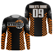 Load image into Gallery viewer, Orange Motocross jersey custom kid men women UPF30+ dirt bike riding extreme MX shirt motorcycle PDT94