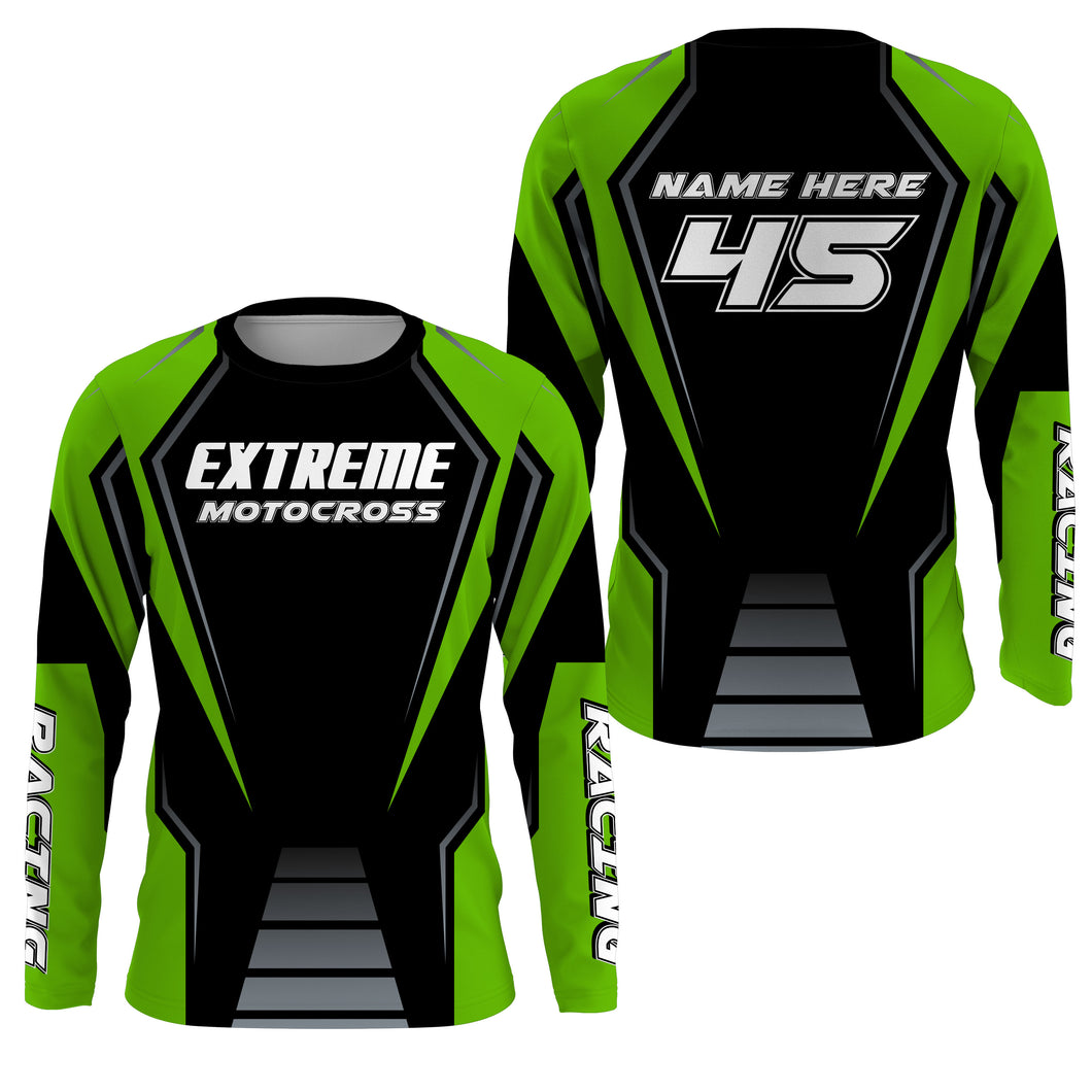 Personalized Extreme Motocross jersey UPF30+ kid adult biker dirt bike MX racing motorcycle shirt NMS1106