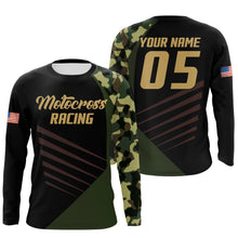 Load image into Gallery viewer, Personalized motocross jersey for youth men dirt bike off-road camo UPF30+ riding shirt motorcycle PDT157