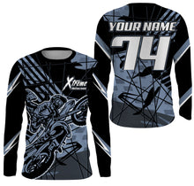 Load image into Gallery viewer, Extreme Motocross racing jersey UPF30+ personalized adult&amp;kid birt bike long sleeves cool bikers NMS1078